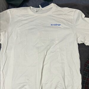 Birddogs White Tee with Blue Logo